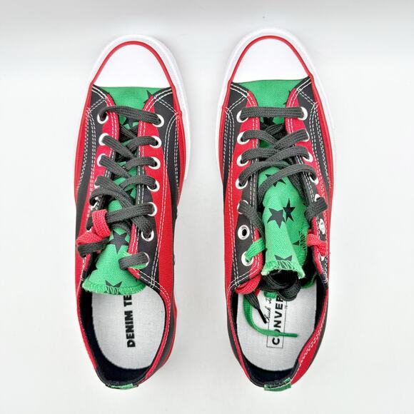 Converse Mens Chuck Taylor All Star 70 Ox Denim Tears Sneakers 9 Red Canvas NWOB - Picture 9 of 11